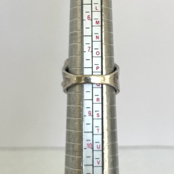 VTG Sterling Silver 925 Hemerson Brown Navajo Oval Bezel Set Turquoise Ring Sz 8 - Picture 9 of 16